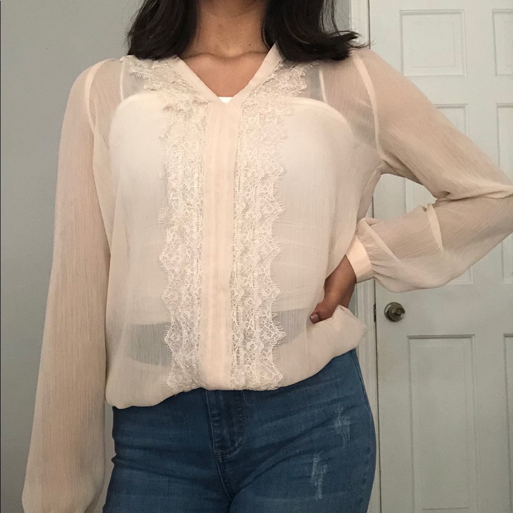Cream blouse